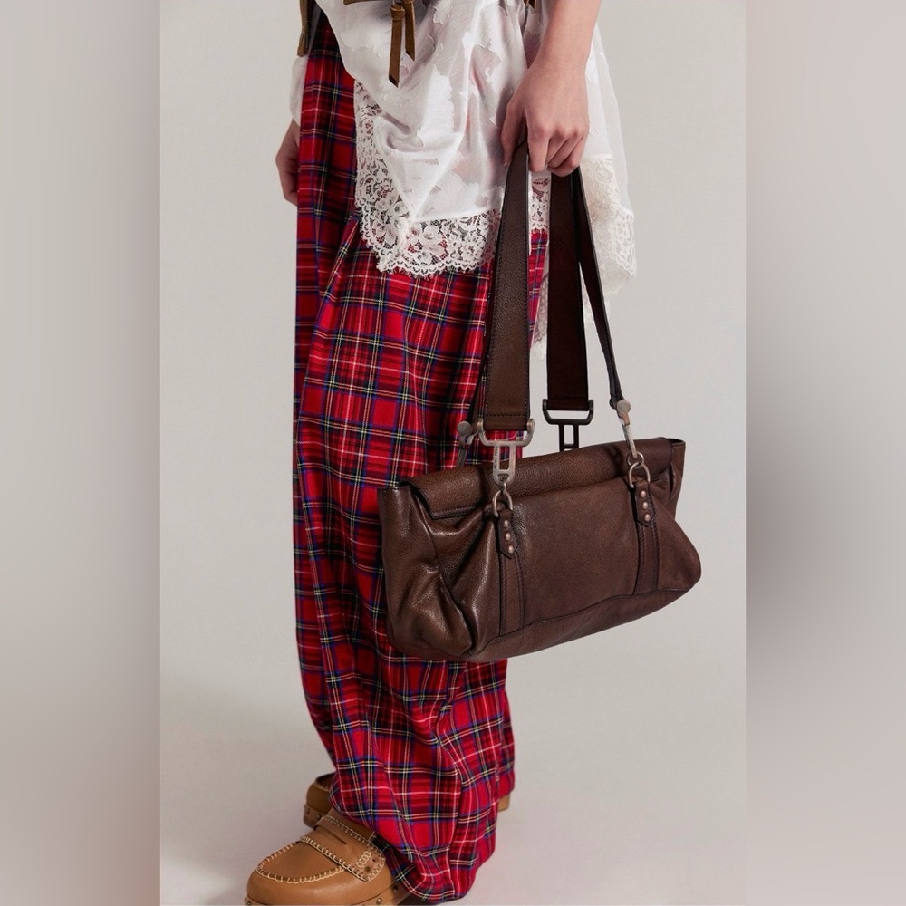 Free People Brown Leather Shoulder Bag